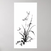 Chinesisch Iris - bw Poster (Vorne)