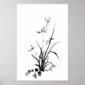 Chinesisch Iris - bw Poster (Vorne)