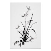 Chinesisch Iris - bw Poster (Vorderseite)