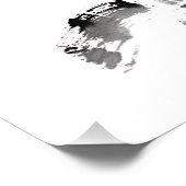 Chinesisch Iris - bw Poster (Ecke)