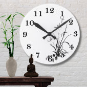 Chinesisch Iris - bw Runde Wanduhr