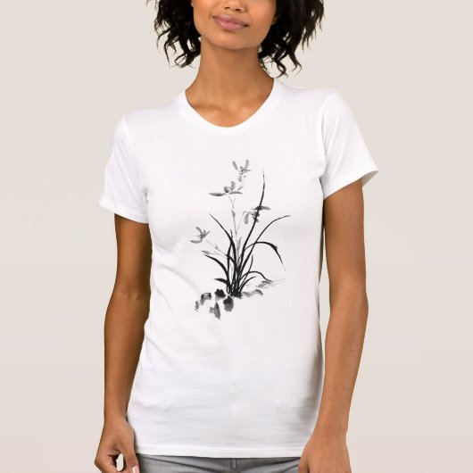 Chinesisch Iris - bw T-Shirt (Vorderseite)