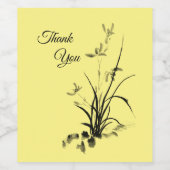 Chinesisch Iris - bw Weinetikett (Einzelnes Label)