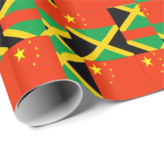 chinesisch-jamaikanisch geschenkpapier (Rolleneckpunkt)