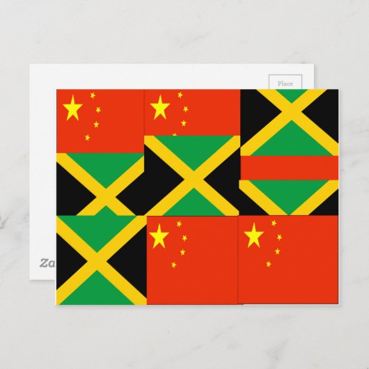chinesisch-jamaikanisch postkarte (Vorne/Hinten)