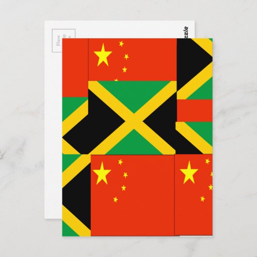 chinesisch-jamaikanisch postkarte (Vorne/Hinten)