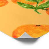 Chinesisch Japanisch inspiriert, Aquarellrückwand Poster (Ecke)