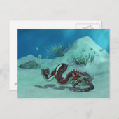 Chinesisch/Japanisch-Wasserdrache-Postkarte Postkarte (Vorne/Hinten)