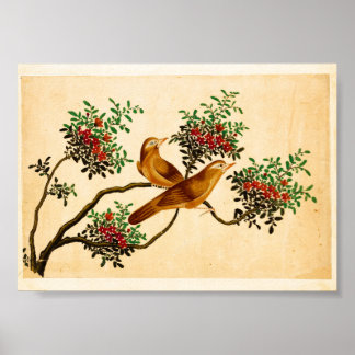 CHINESISCH Klassischer Vintage-Naturstil Poster