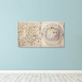 Chinesisch-Koreanische Weltkarte Leinwanddruck (Insitu (Holzboden))