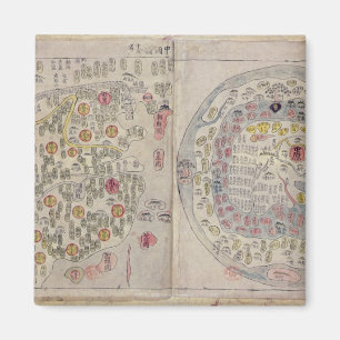 Chinesisch-Koreanische Weltkarte Magnet