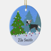 Chinesisch kreiert Dekorieren eines Weihnachtsbaum Keramikornament (Rechts)