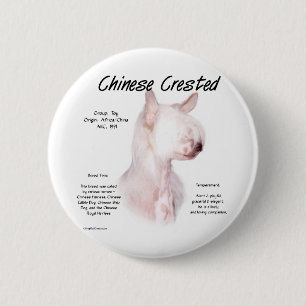 Chinesisch-kreiertes (haarloses) Geschichtsdesign Button