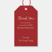 Chinesisch "Langlebigkeit" Geburtstag (99 & Jünger Geschenkanhänger (Rückseite)