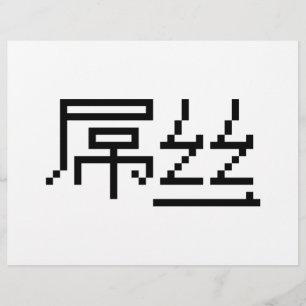 Chinesisch Loser / Diaosi 屌 丝 Hanzi MEMO Flyer
