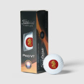 Chinesisch Lucky Gold Dragon Titleist Golf Balls Golfball (Verpackung)