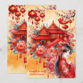 Chinesisch Lunar Year-Gong Xi Fa Cai-chinesische K Einladung (Vorne/Hinten)