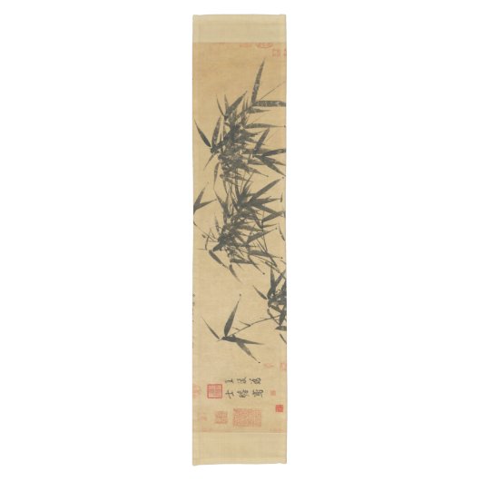 Chinesisch Ming Dynastie Bamboo Tinte Wash by Wang Kurzer Tischläufer (Vorderseite)