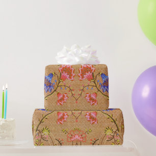 Chinesisch Nanjing Imperial Red-Gold Brocade Geschenkpapier