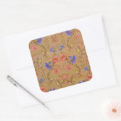 Chinesisch Nanjing Imperial Red-Gold Brocade Quadratischer Aufkleber (Umschlag)