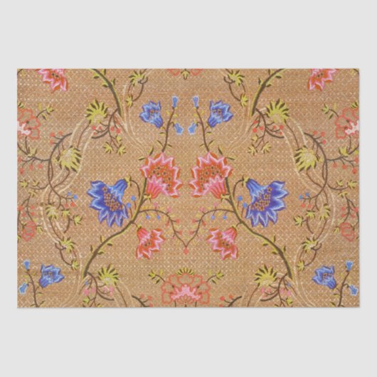 Chinesisch Nanjing Imperial Red-Gold Brocade Seidenpapier (Vorderseite)