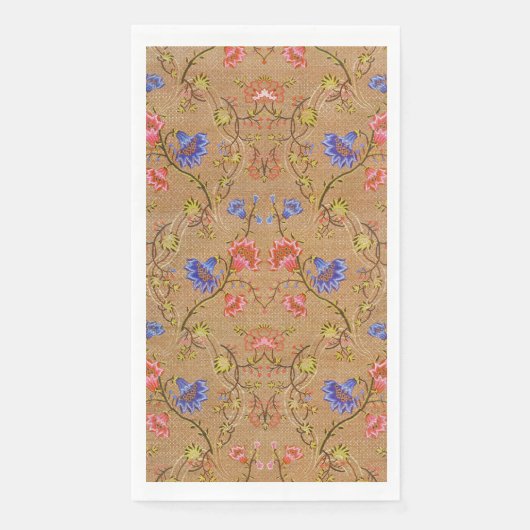 Chinesisch Nanjing Imperial Red-Gold Brocade Serviette (Vorderseite)
