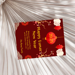 Chinesisch Neues Jahr 2025 Feiertagspostkarte
