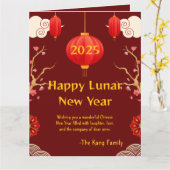 Chinesisch Neues Jahr 2025 Karte (Gelbe Blume)