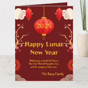 Chinesisch Neues Jahr 2025 Karte