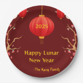 Chinesisch Neues Jahr 2025 Pappteller (Vorderseite)