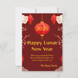 Chinesisch Neues Jahr 2025 RSVP Karte