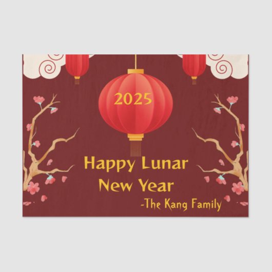 Chinesisch Neues Jahr 2025 Seidenpapier (Vorderseite)