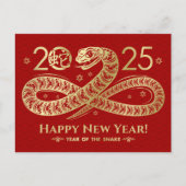 Chinesisch Neues Jahr der Schlange 2025 Postkarte (Vorderseite)
