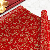 Chinesisch Neues Jahr des Feuerpferdes 2026 Geschenkpapier