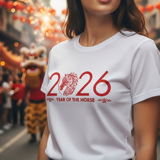 Chinesisch Neues Jahr des Feuerpferdes 2026 T-Shirt