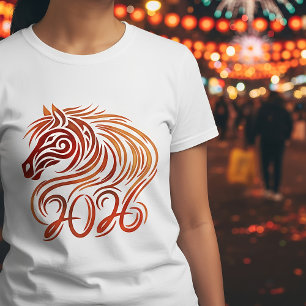 Chinesisch Neues Jahr des Feuerpferdes 2026 T-Shirt