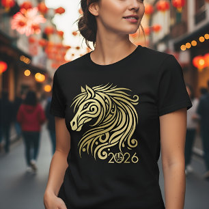 Chinesisch Neues Jahr des Feuerpferdes 2026 T-Shirt