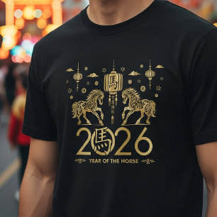 Chinesisch Neues Jahr des Feuerpferdes 2026 T-Shirt