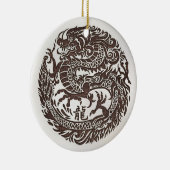 Chinesisch Neues Jahr des Holzdrachen 2024 Keramik Ornament (Rechts)