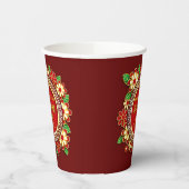 Chinesisch Neujahr 20XX Name Text rot Blume hinzuf Pappbecher (Links)