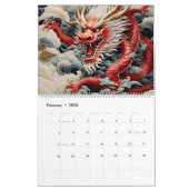 Chinesisch Neujahr Dragon Surreal Fantasy Art Kalender (Feb 2026)