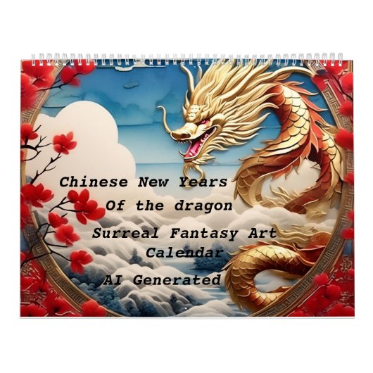 Chinesisch Neujahr Dragon Surreal Fantasy Art Kalender (Titelbild)