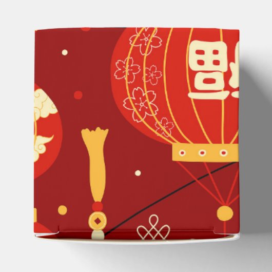 Chinesisch Neujahr Red Lanterns Gefälligkeitsbox Geschenkschachtel (Oben)