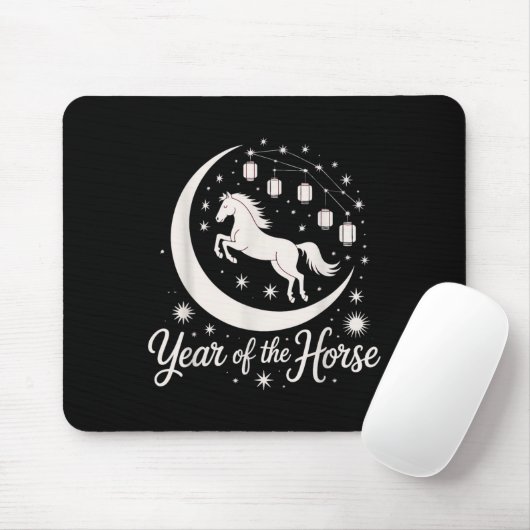 Chinesisch New Years 2026 Reiter-Laternendekor Mousepad (Mit Mouse)