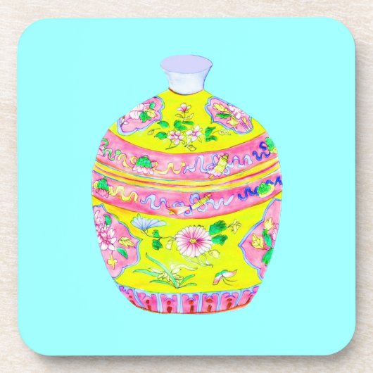 Chinesisch Nyonya Jar Untersetzer (Vorderseite)