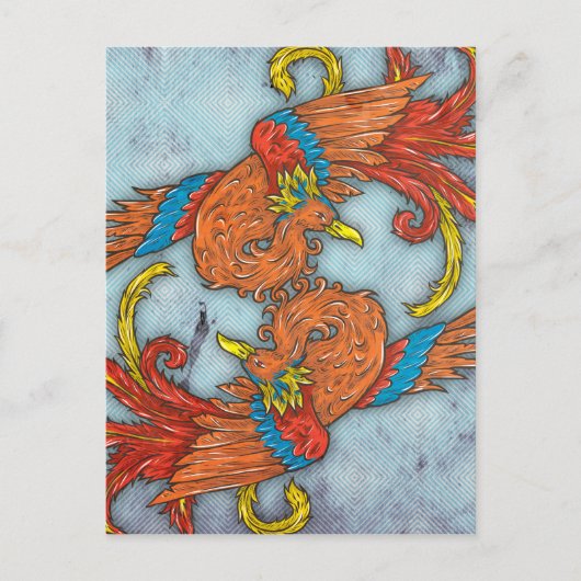 Chinesisch Phoenix Postkarte (Vorderseite)