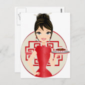 Chinesisch Postkarte (Vorne/Hinten)