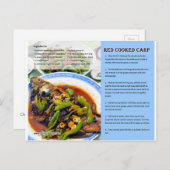 Chinesisch Roter Karpfenrezept Postkarte (Vorne/Hinten)