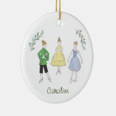 Chinesisch/Schnee/Party-Girl mit individualisierba Keramik Ornament (Rechts)