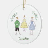 Chinesisch/Schnee/Party-Girl mit individualisierba Keramik Ornament (Links)